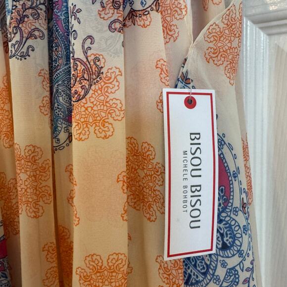 Bisou Bisou Women’s Michelle Bohbot Tank Scarf Slip Dress Chain Link Neck Sz 10 - Picture 4 of 12